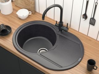 Мойка кухонная Paulmark Fittich PM317650-BL чёрный